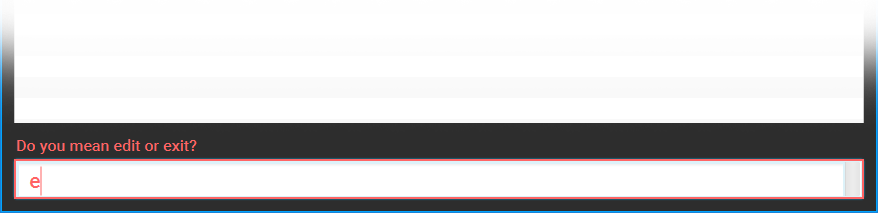 Feedback when an ambiguous command is entered
