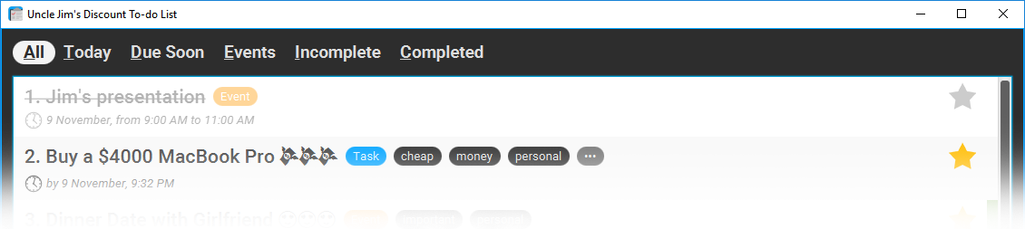 Example of a Completed Task