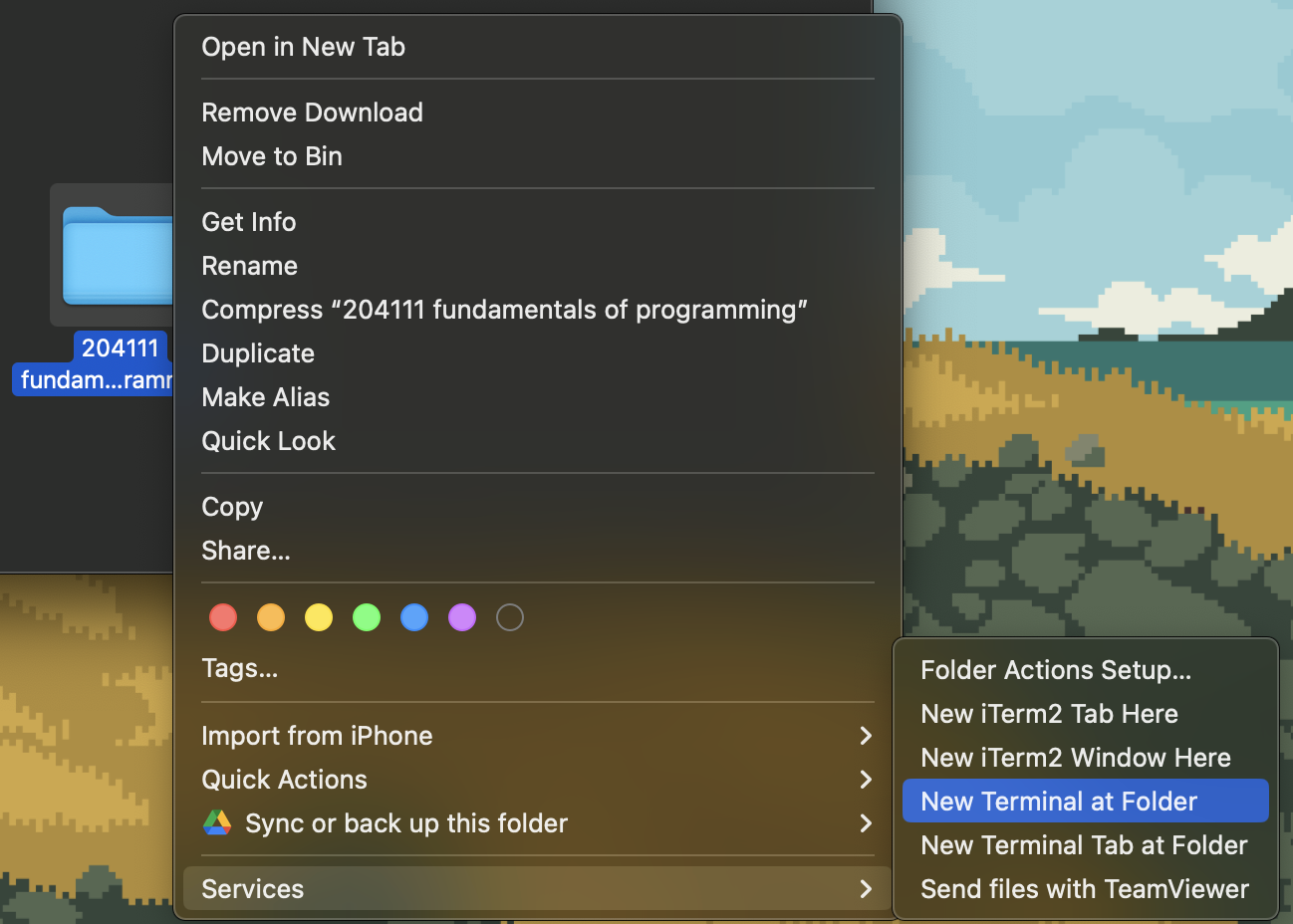New Terminal at Folder