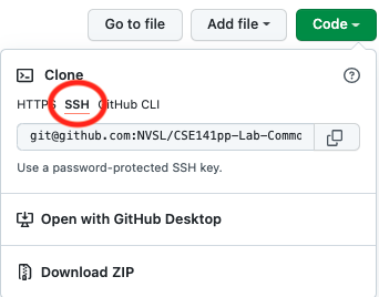 clone with ssh