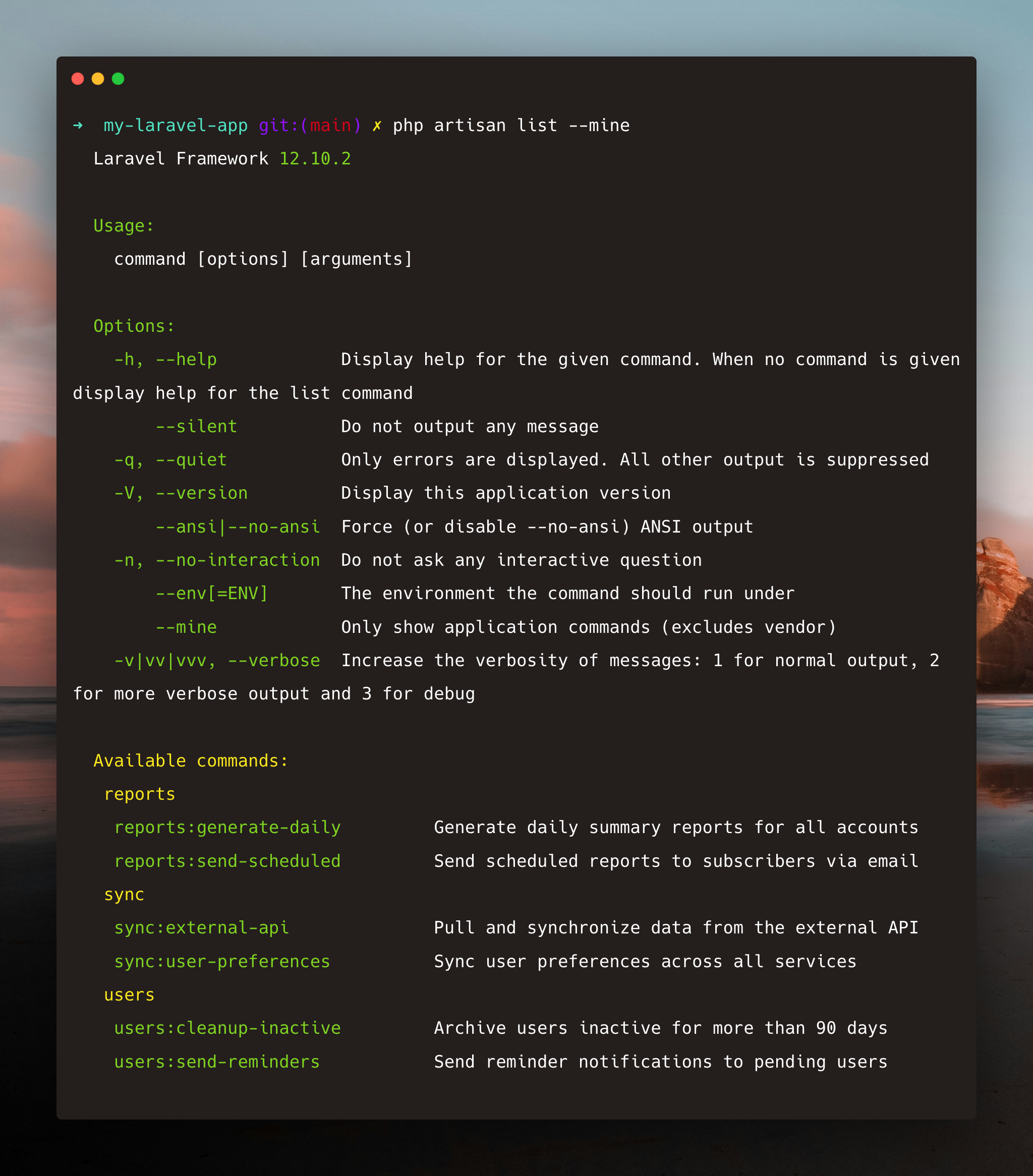 Terminal screenshot