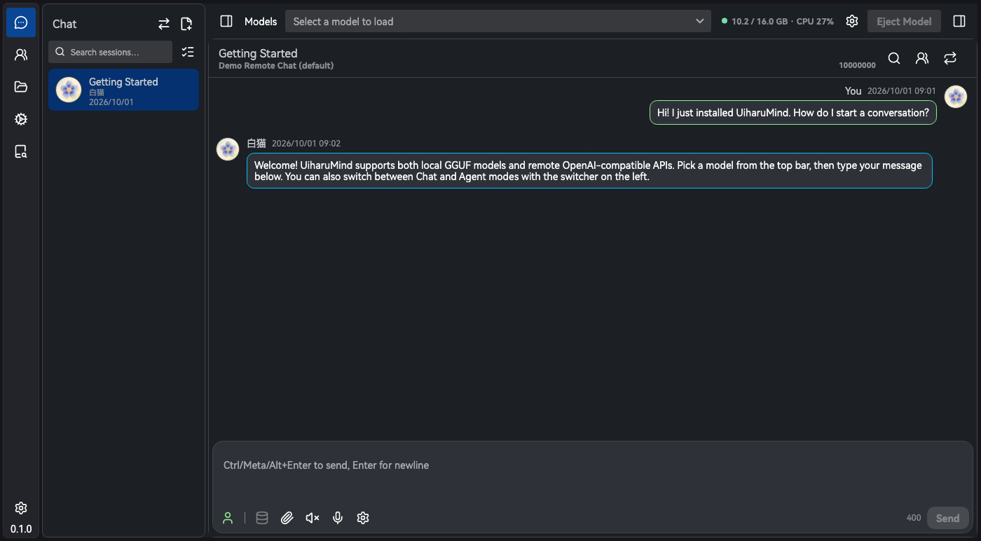 Conversation and agent session