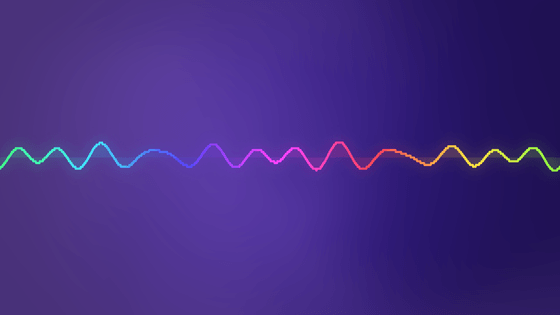 Rainbow waveform on a night gradient