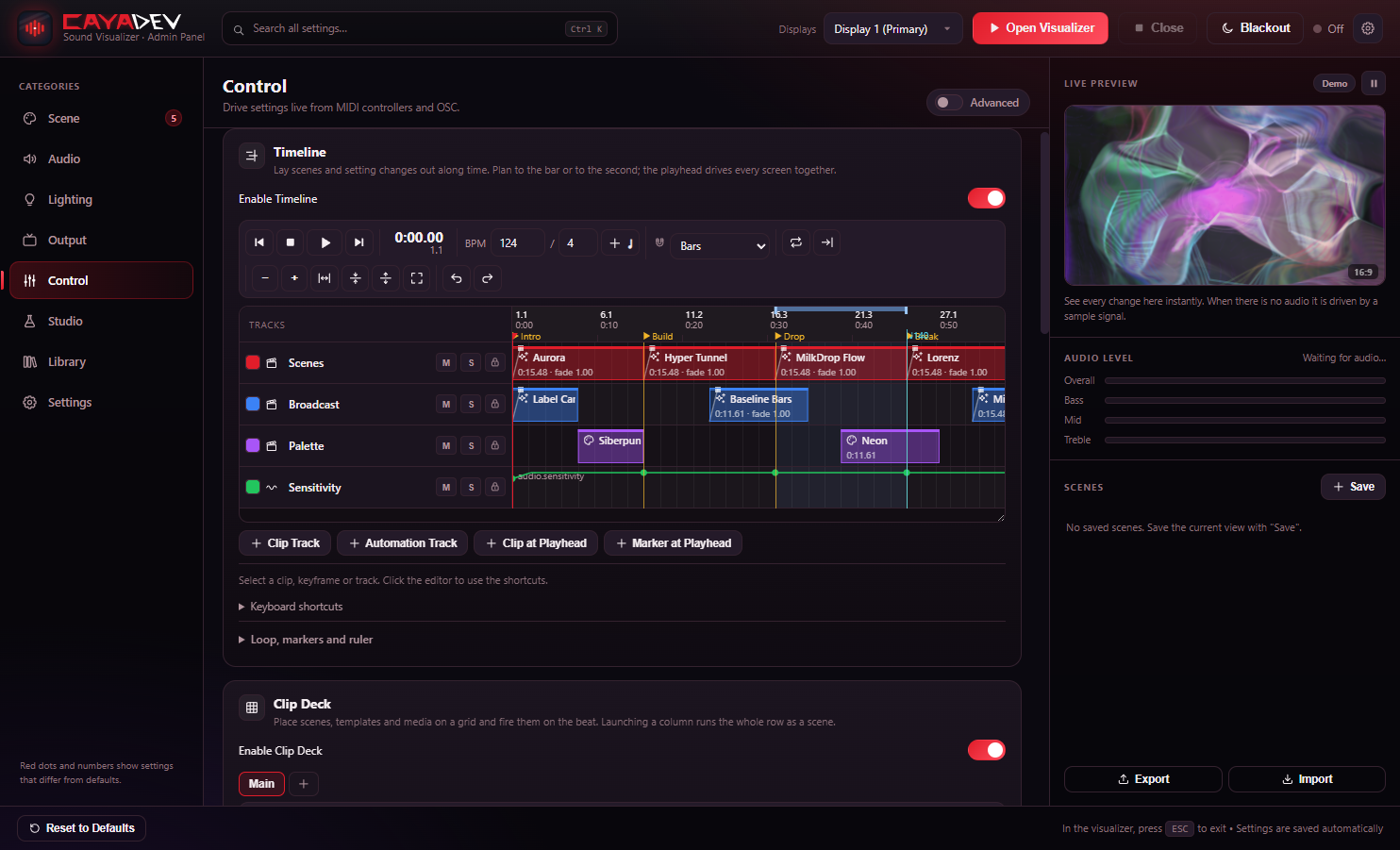 Timeline editor