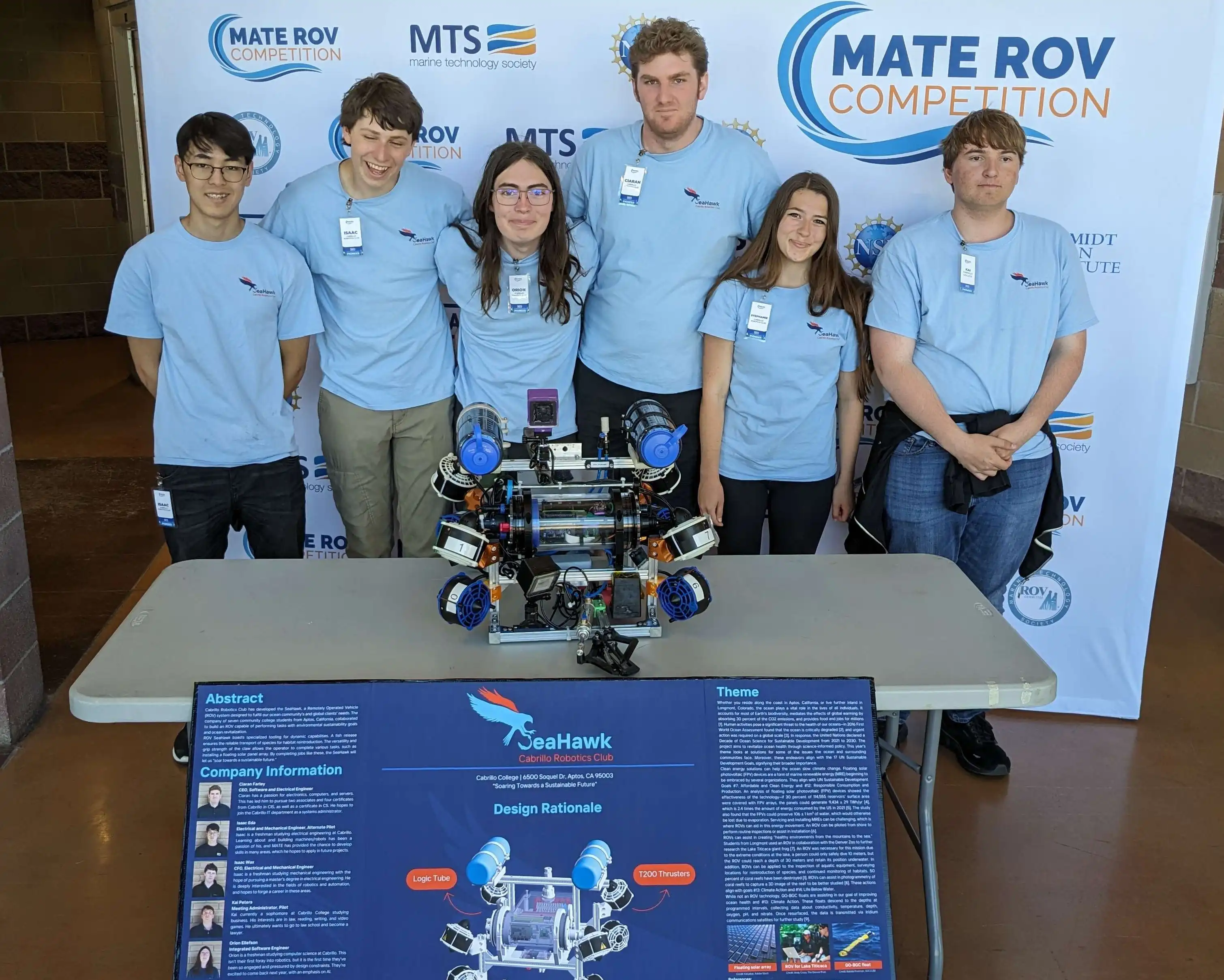 Cabrillo Robotics with their ROV and marketing display