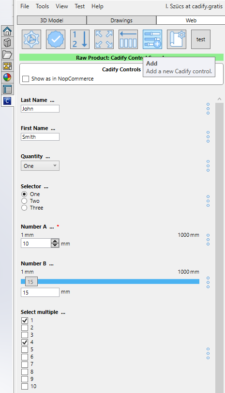 Control Properties Placeholder