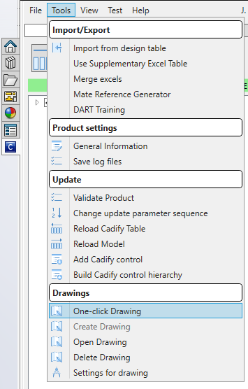 One-Click Drawing Menu