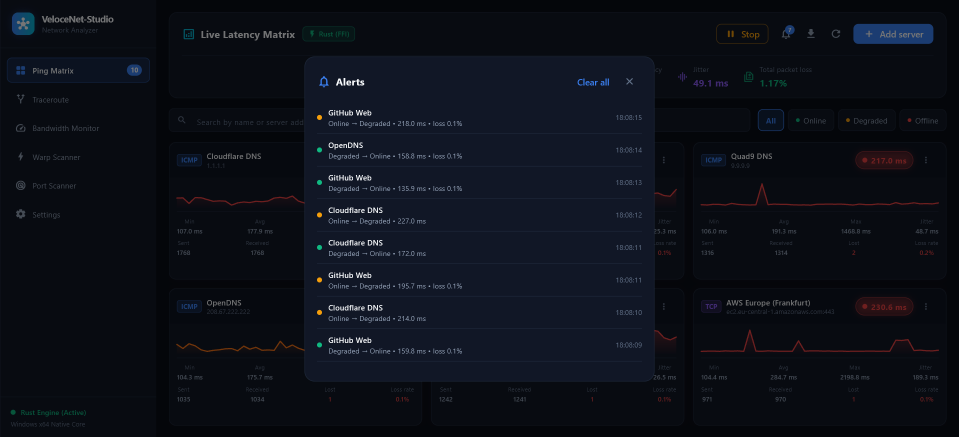 Alert log