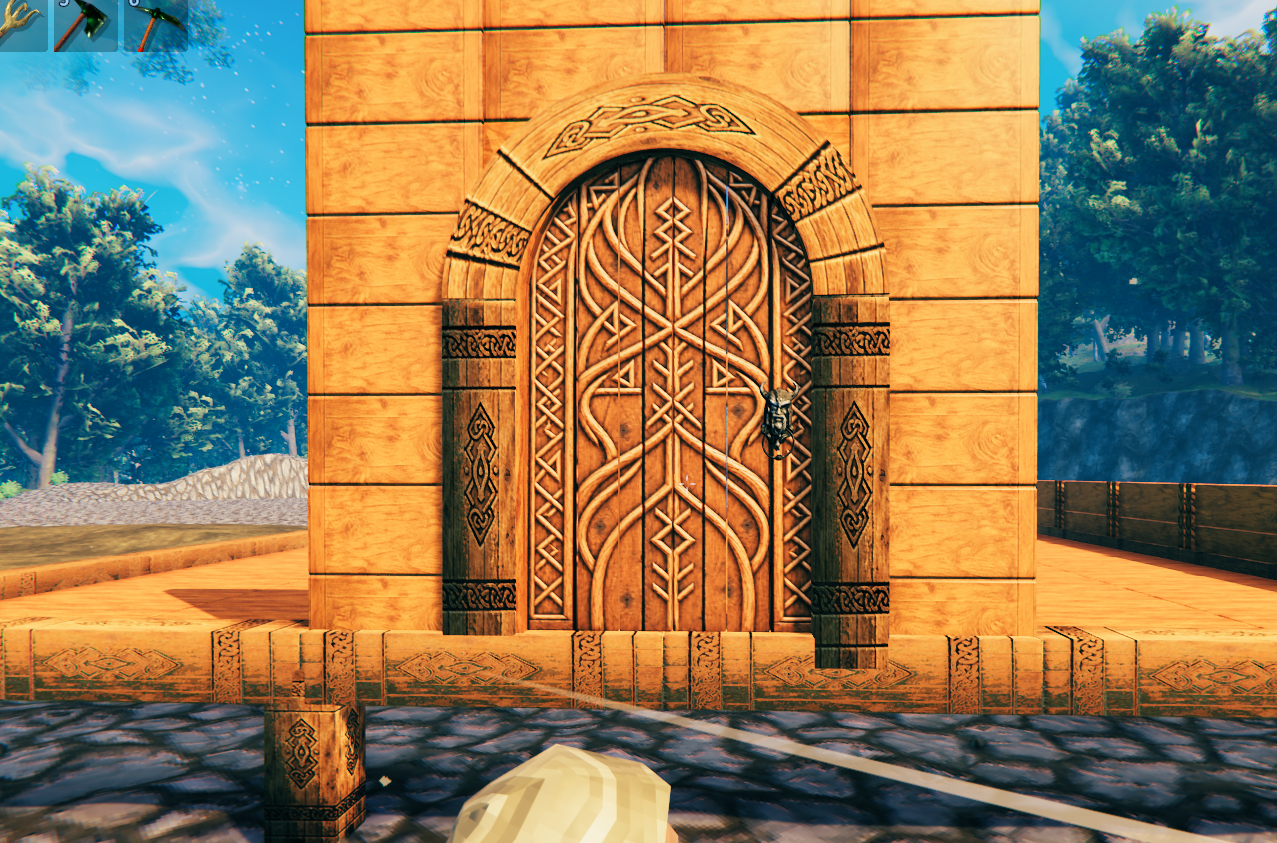 Arched Carved Door