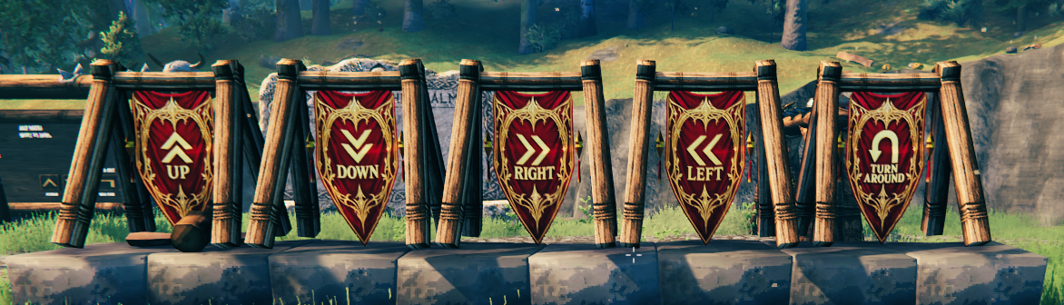 Directional arrows and turn-around banners