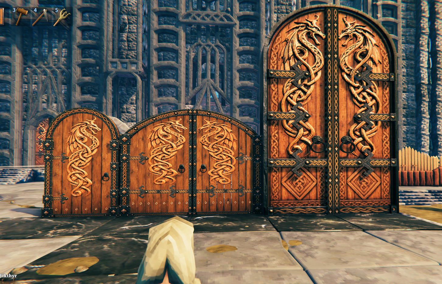 Moonforged Twin Dragon Castle Gate, Twin Dragon Door, and Dragon Door