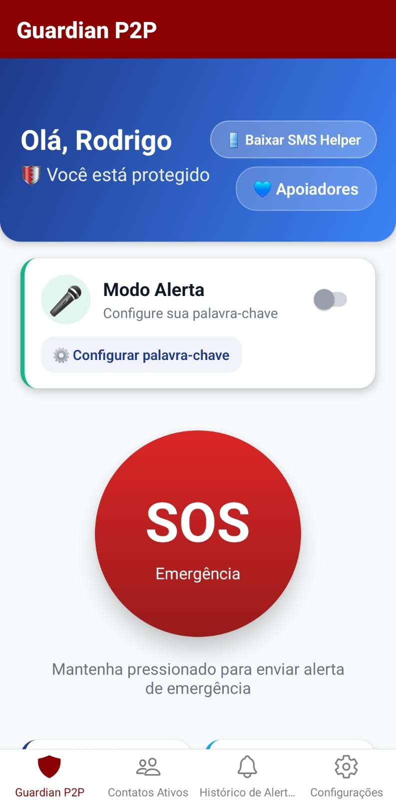 Guardian P2P - Interface Principal