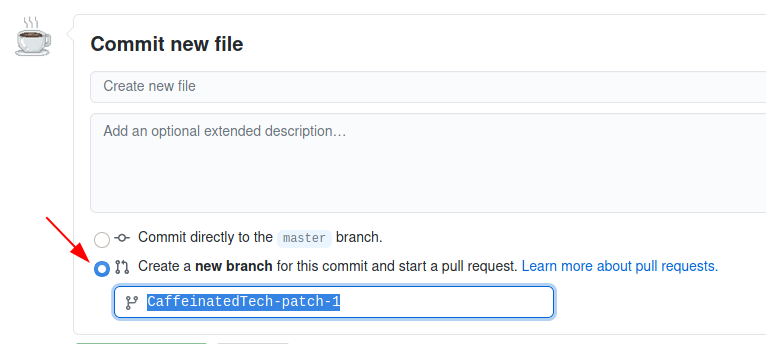 commit new branch