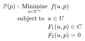 standard parametric optimziation problem