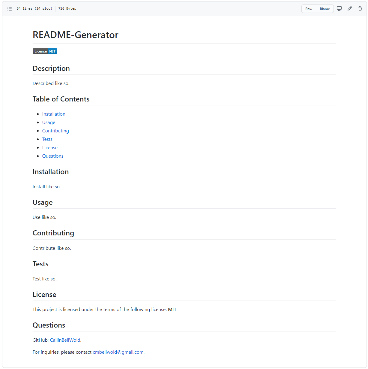 README.md output screenshot.