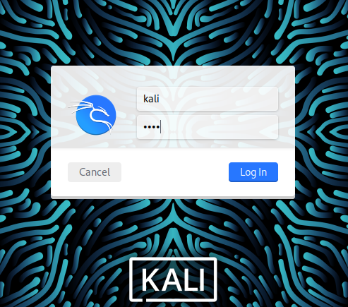 LogIn Kali