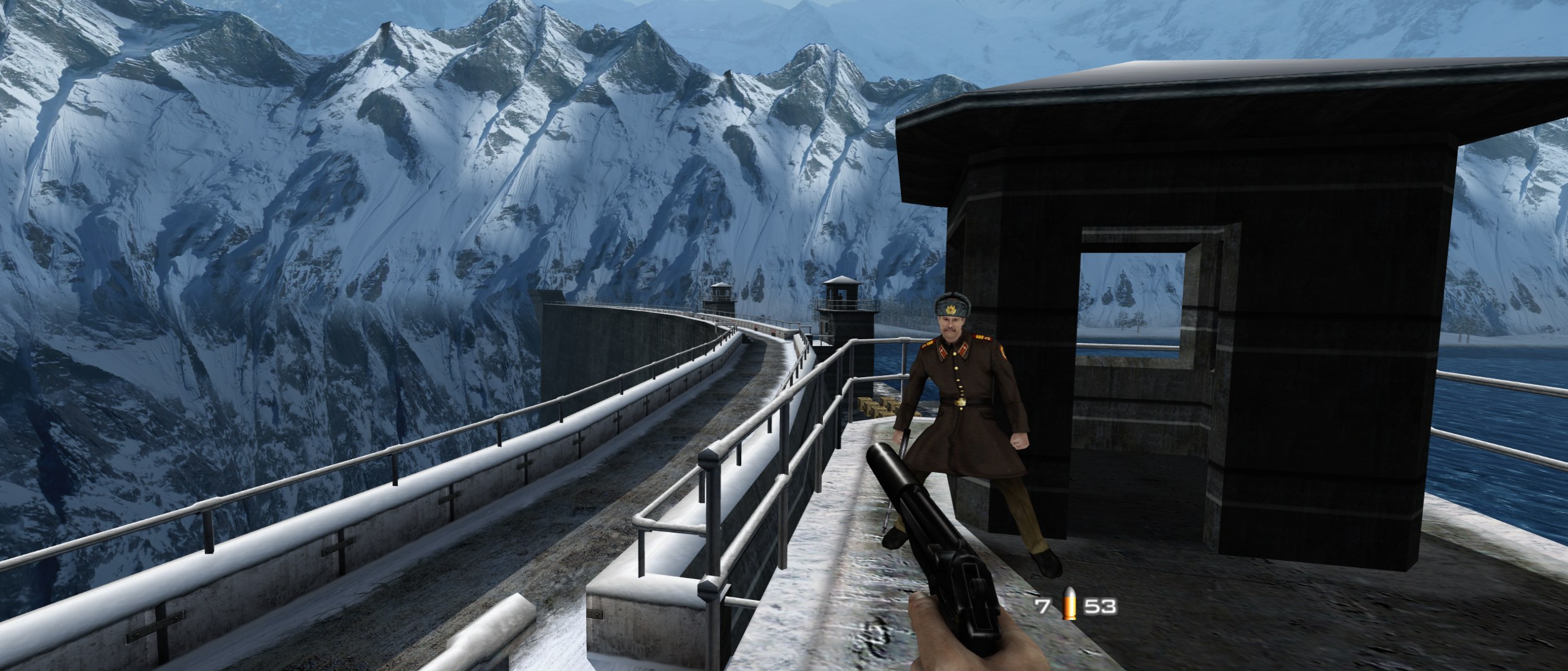 GoldenEye XBLA PC em gameplay ultrawide 21 por 9 no port nativo