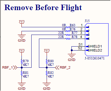 Schematic of J15 connector on OBC