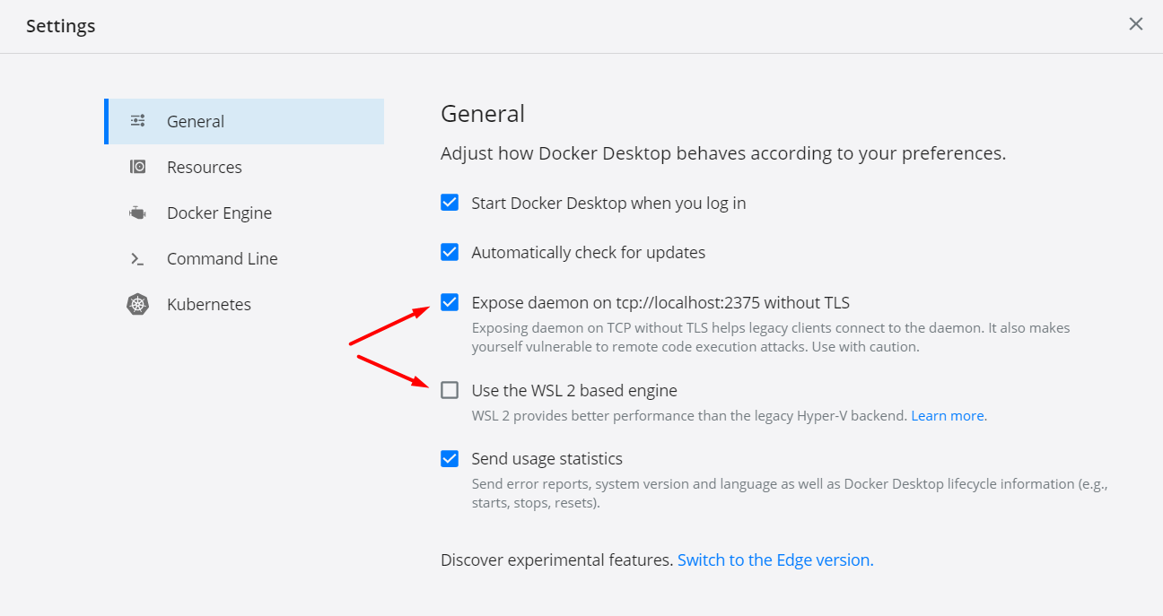 Docker Settings