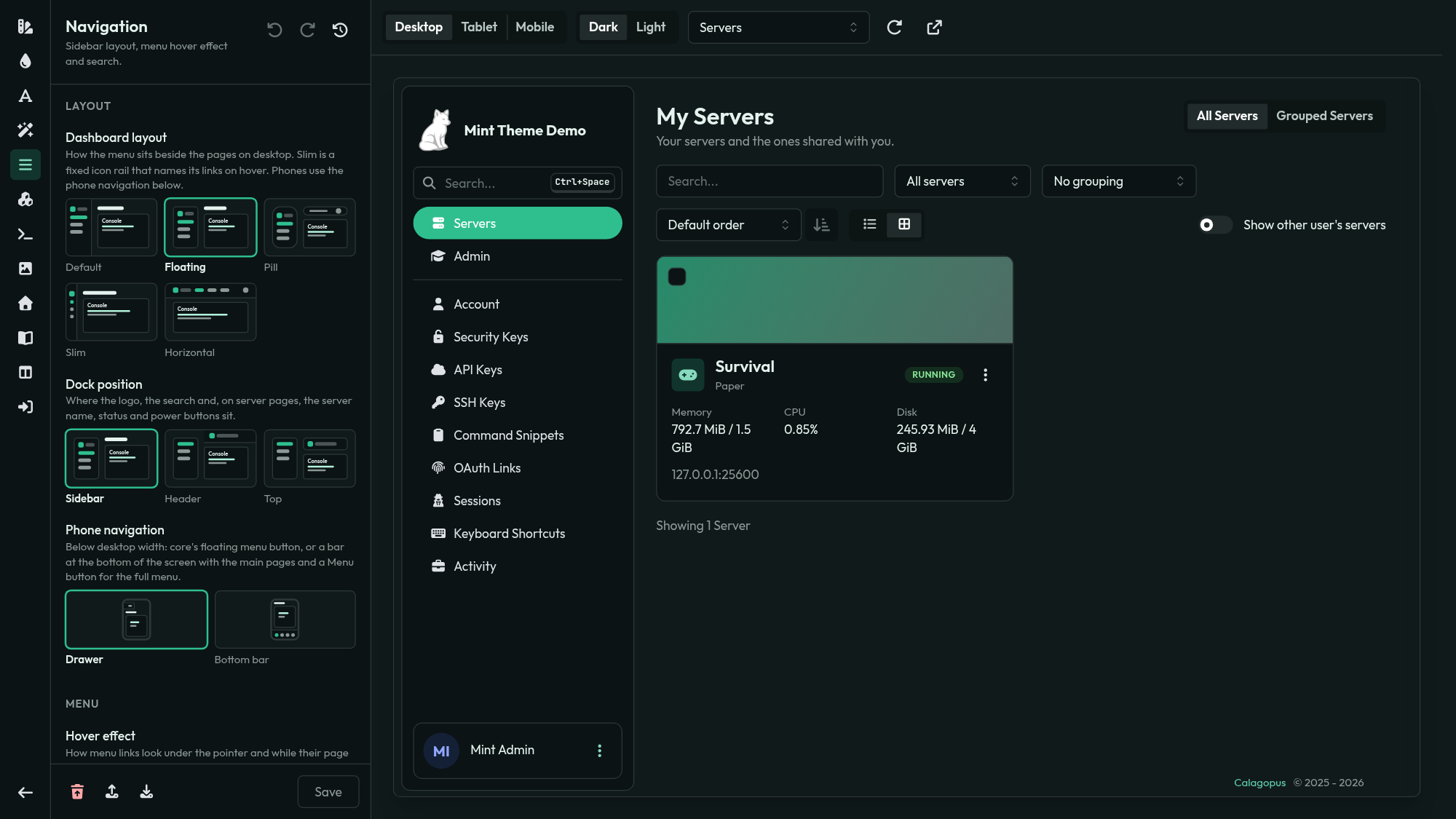 Theme editor