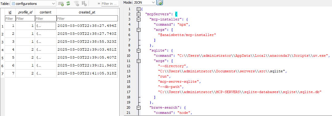 MCP Configuration Structure