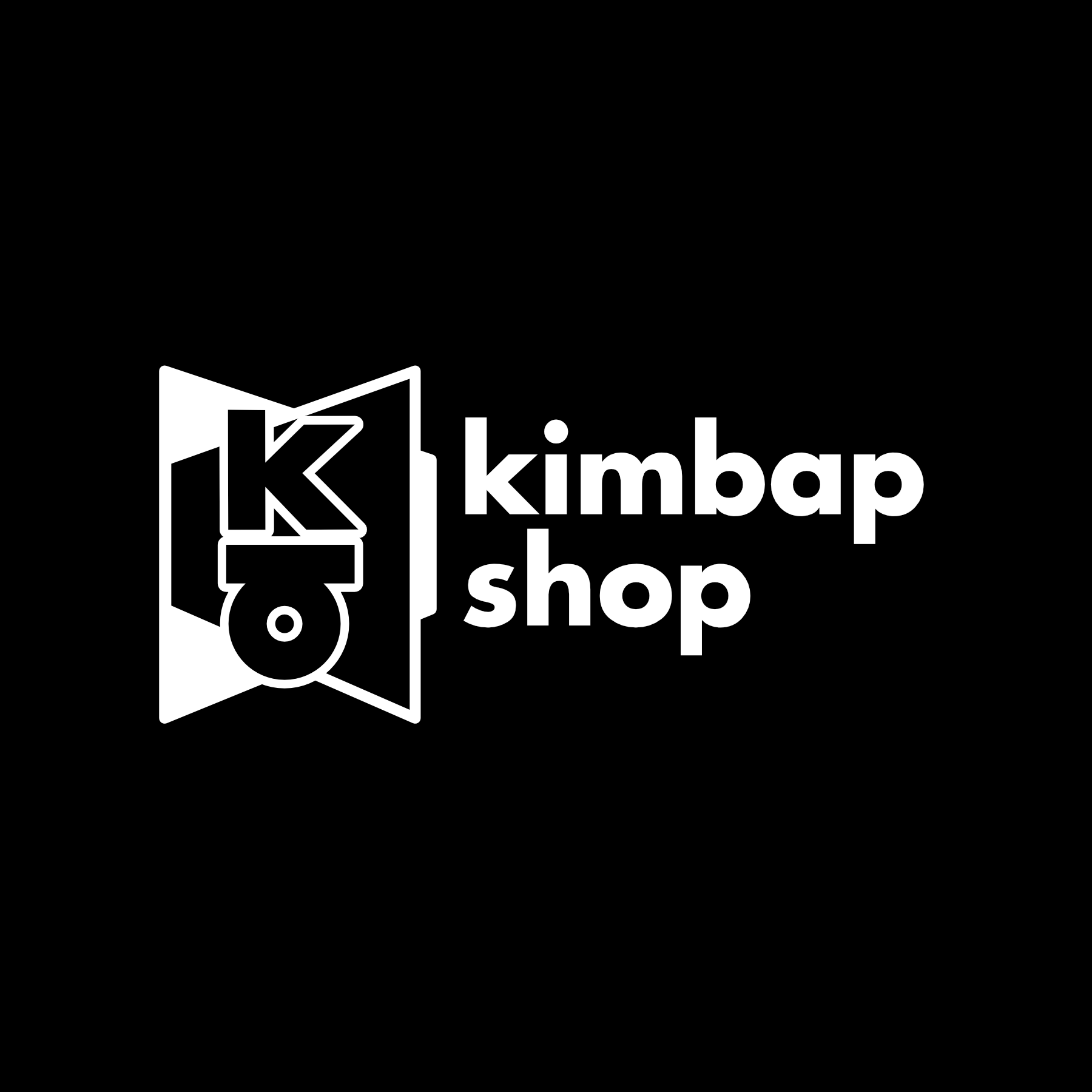 kimbap white on black