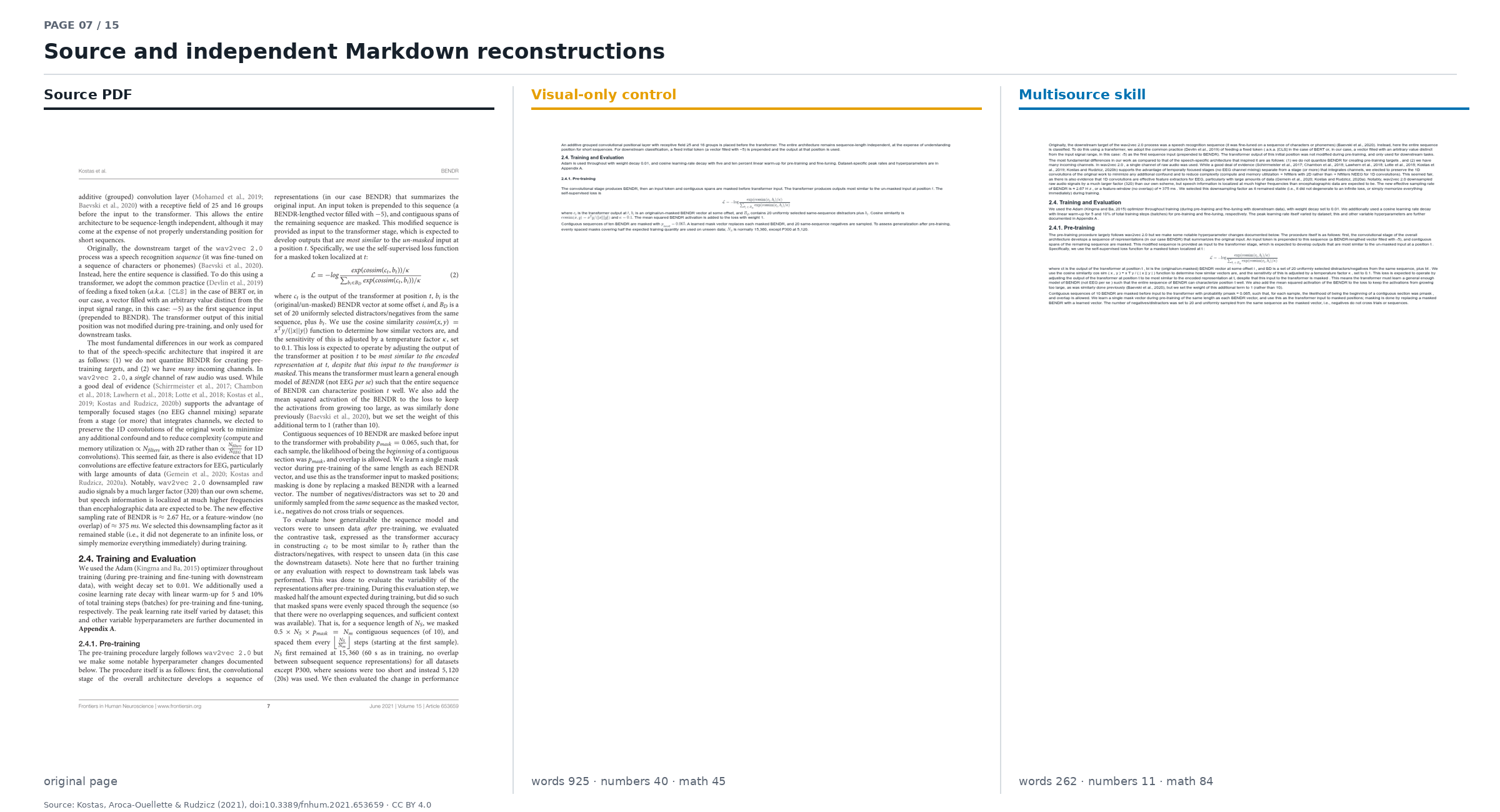 Page 7 source and Markdown comparison