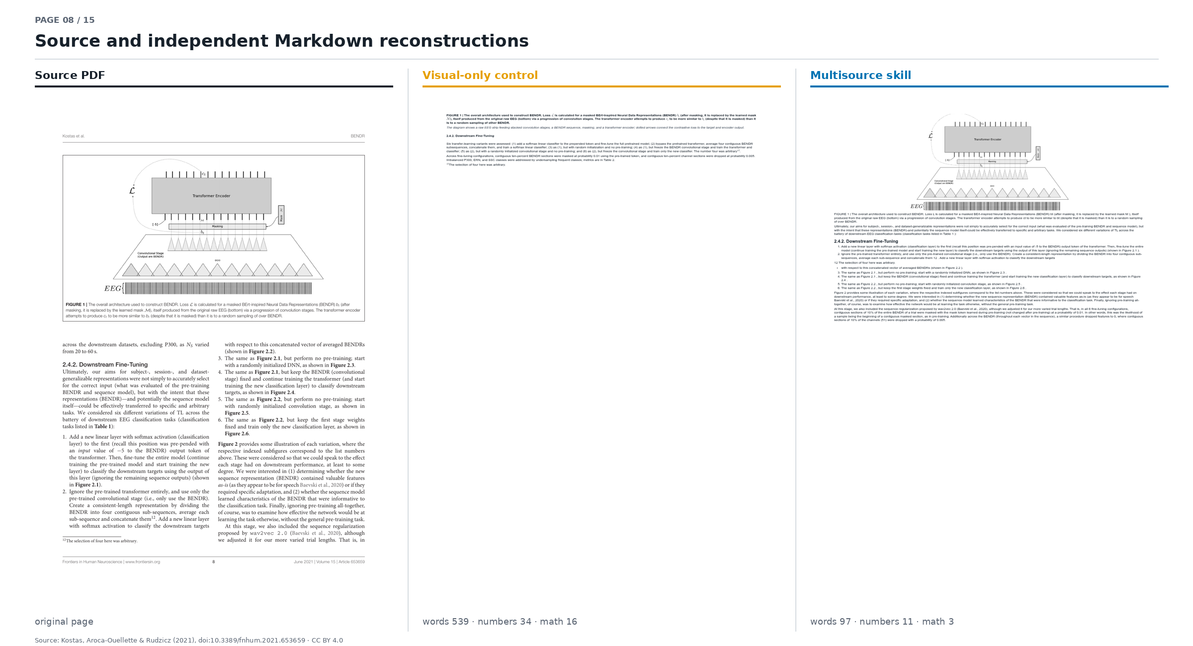 Page 8 source and Markdown comparison