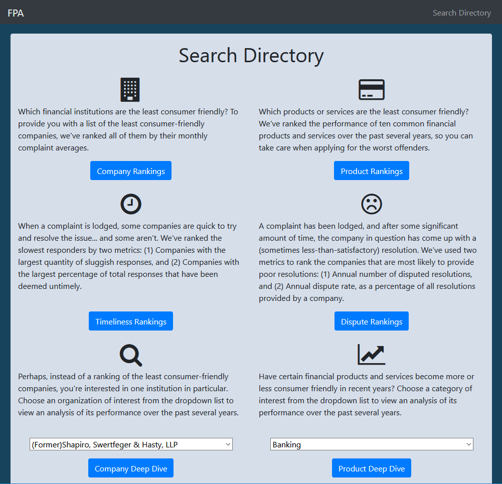 Financial Protection Advisor - Search Directory Page