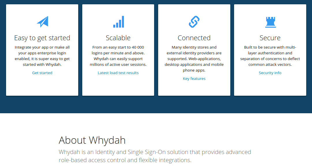 Whydah is an Identity and Single Sign-On solution. Whydah that provides user and application management, advanced role-based access control and flexible integration's.
