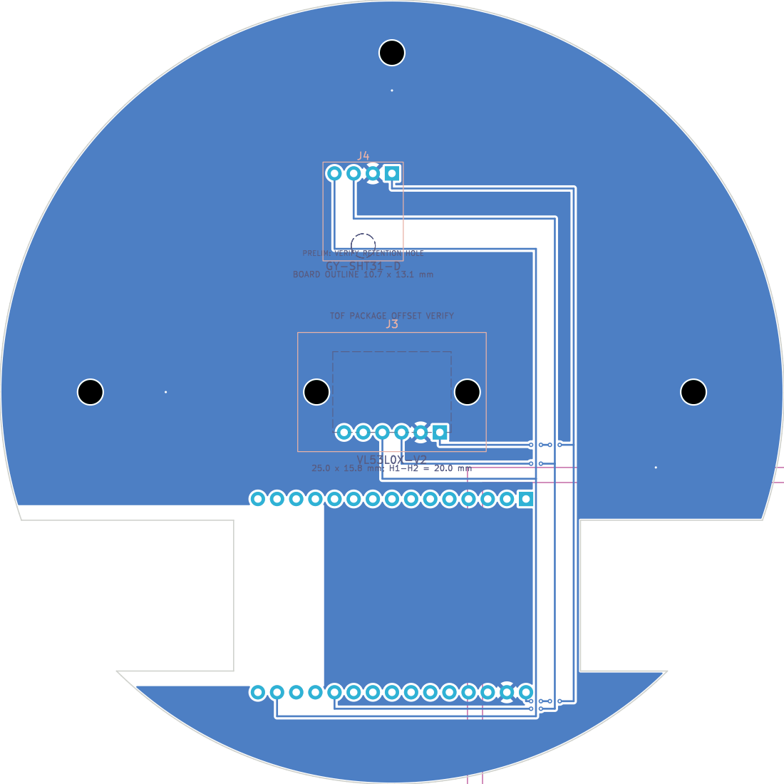 Bottom PCB Preview ของ Bread Proof Monitor Rev A Carrier
