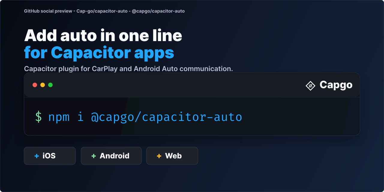 @capgo/capacitor-auto for Capacitor apps