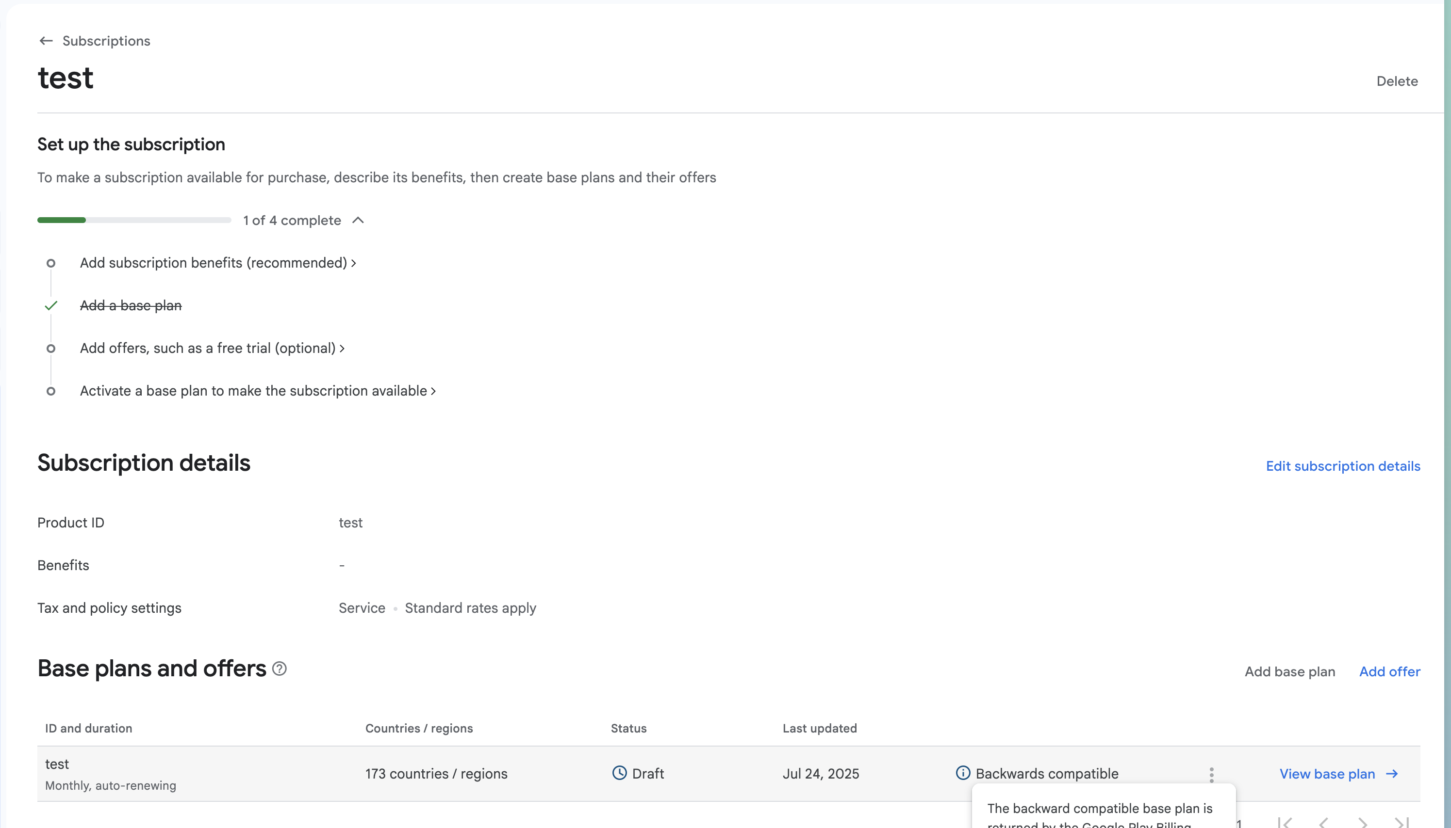 Play Console Product Setup