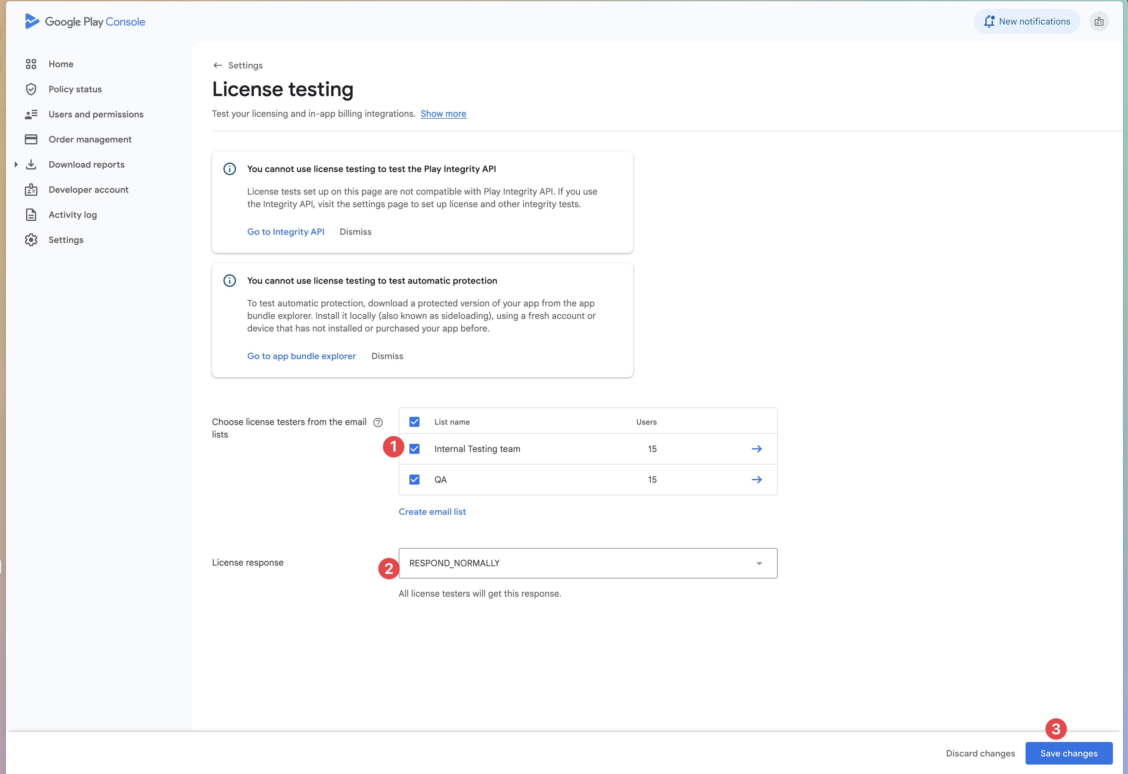 Adding License Testers