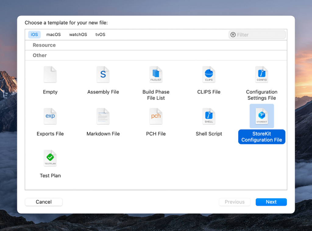 Creating StoreKit Configuration File