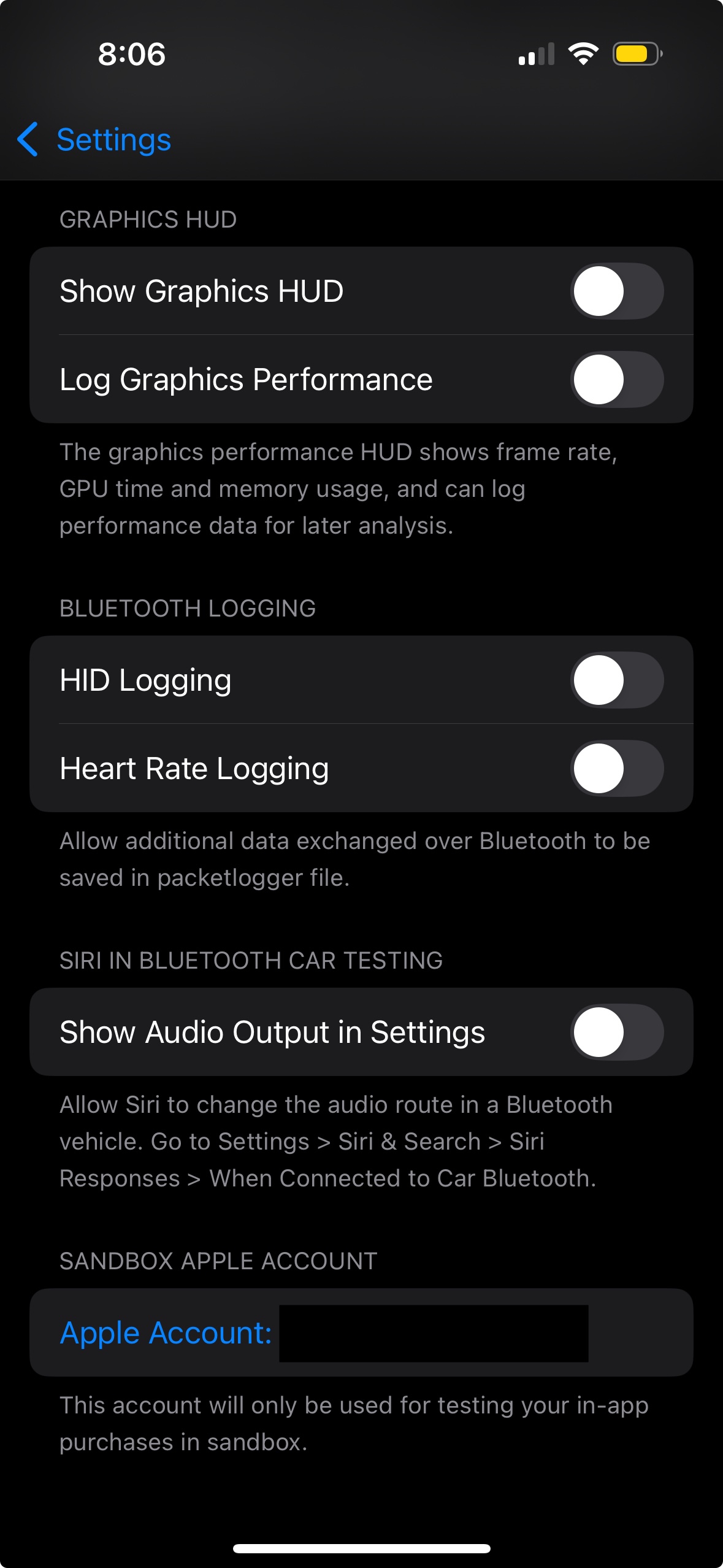iOS Device Sandbox Setup