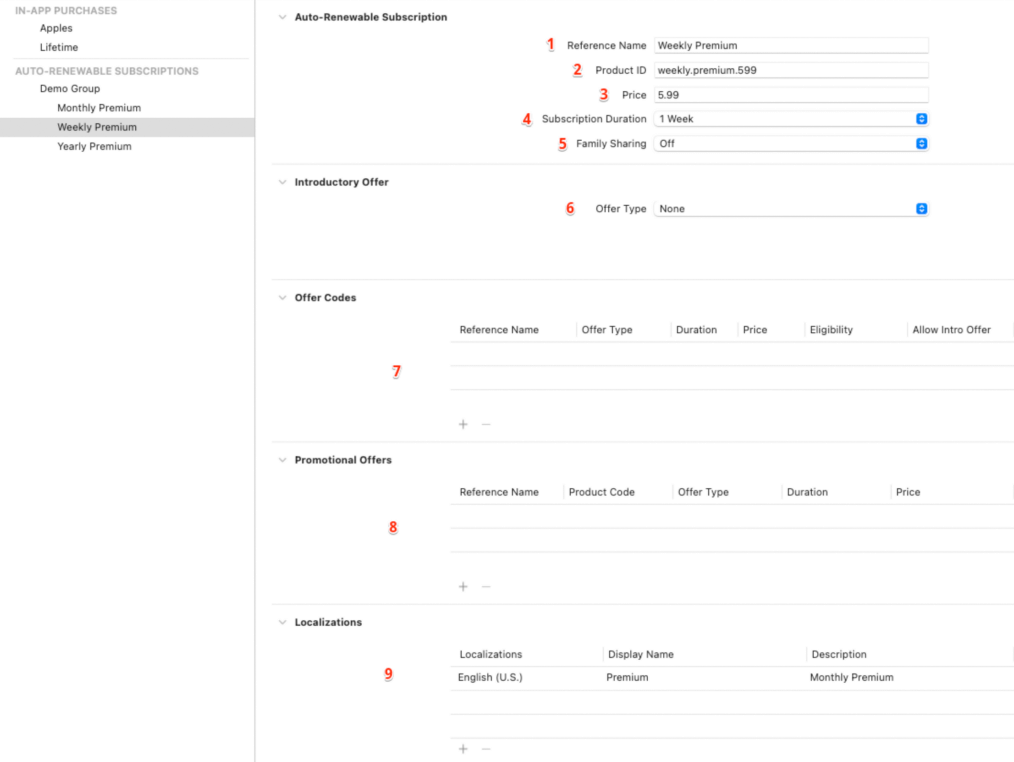 Subscription Configuration