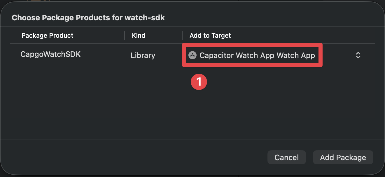 Pick target for package
