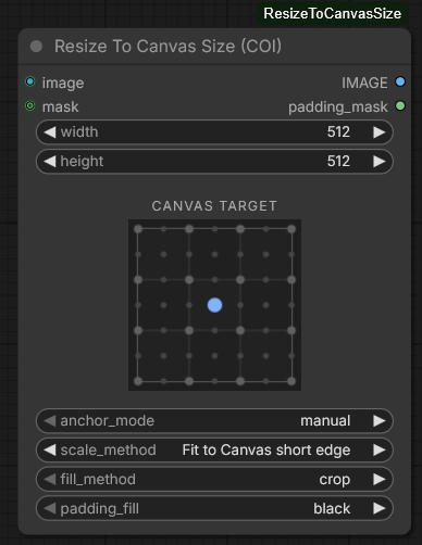 COI node — manual mode