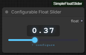 Configurable Float Slider collapsed