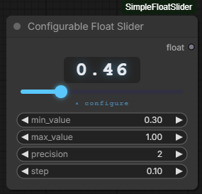 Configurable Float Slider expanded