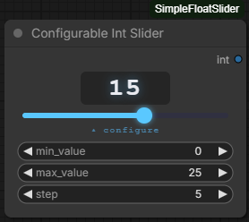 Configurable Int Slider expanded