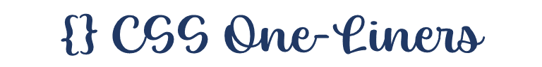 CSS One-Liner Banner