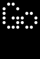 Animated LED panel Go Go example