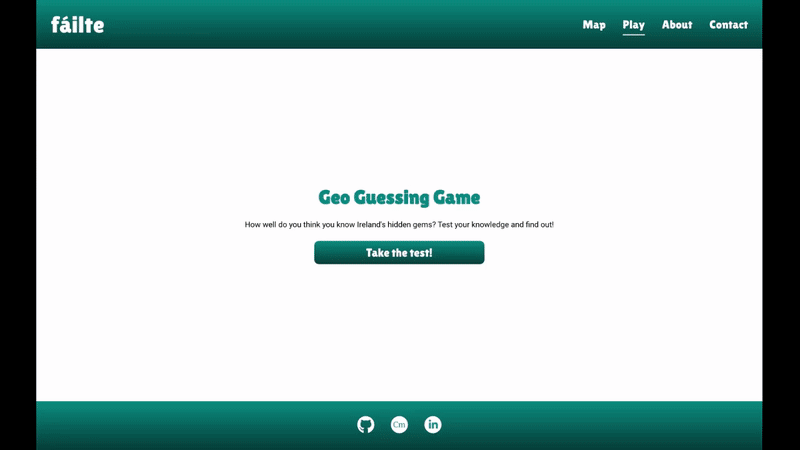 Demonstration showing use of geo guessing game