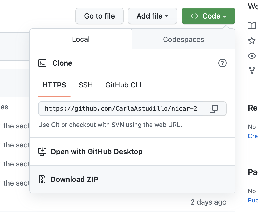 Where you can manually download from a Github