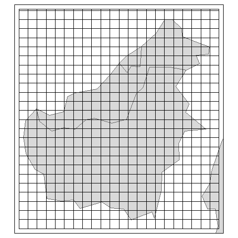 Tiling system based on the 50 km by 50 km tiles.