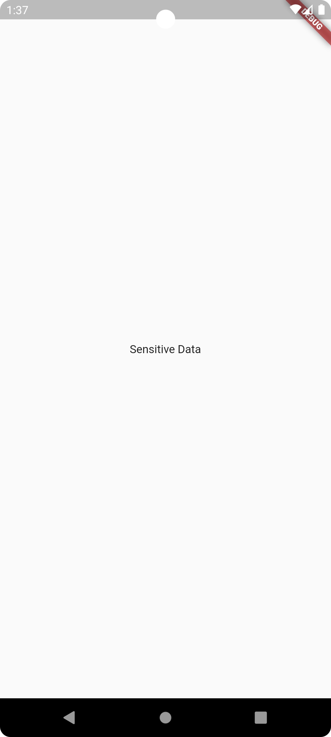 android demo sensitive data