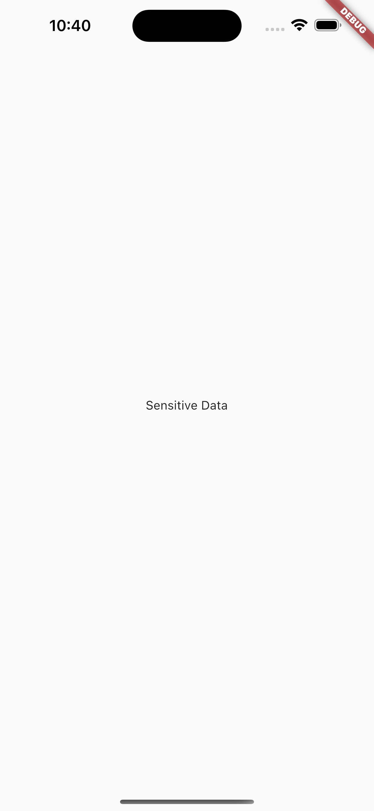 ios demo sensitive data