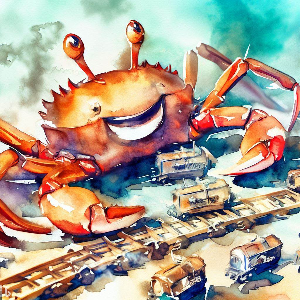 Crab with trains!